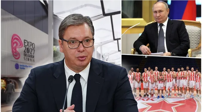 FOTO: TANJUG AP/SERGEI SAVOSTYANOV, TANJUG, INSTAGRAM.COM/BELGRADE EXPO 2027, KK CRVENA ZVEZDA